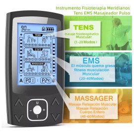 Electroestimulador Tens/ems De Pulso Recargable 60 Modos