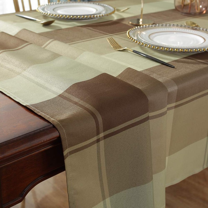 Rectangle Tablecloth 52 x 70 Inch Checkered Table Cloths Spillproof