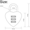 2 PCS Pink Love Heart Shape Combination Padlock for Girls