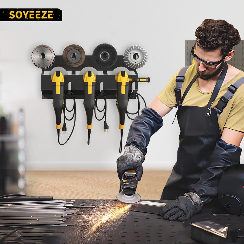 SOYEEZE Angle Grinder Holder, Angle Grinder Tool Stand for Milwaukee/Dewalt