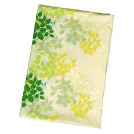 CAMEL PALMS 100% Cotton Futon Cover, Single Size, For Futons 39.4 x 78.7 inches (100 x 200 cm), Leaf Pattern, Green