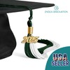 Endea Graduation Double Color Tassel with Gold Date Drop (Hunter