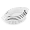 MALACASA Porcelain Baking Dish Set of 4 Bakeware Set Rectangular/Ov