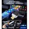 TXTSPU 2 in 1 Wireless CarPlay and Android Auto Adapter,