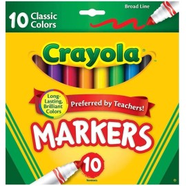 Crayola Classic Bundle: 3 Items - Crayons, Broad Line Markers,  Colored Pencils