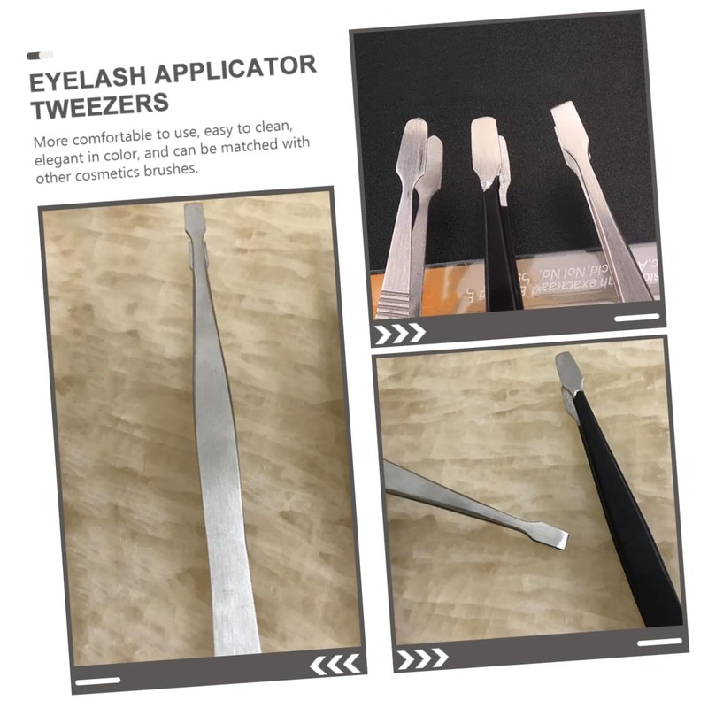 Outanaya 3pcs Stainless Steel Stamp Tweezers for Collecting and Applying