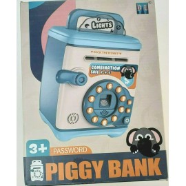 WETONG / 8651 Piggy Bank PASSWORD Combination Safe, Blue - Deposit Coins & Currency