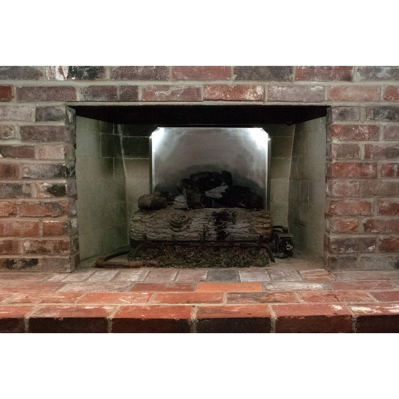 HY-C FB2727 Fireback, Stainless Steel Painted Black, Adjustable Installation, Protects