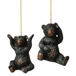 BLACK FOREST DECOR Bear Cub Fan Pulls - Set of 2