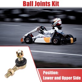 ACROPIX M12x1.25 Left Right Ball Joint Replacement Fit for Go Kart 150 250 Parts - Pack of 2