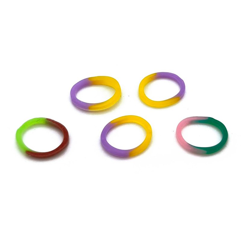 SNAWOP Orthodontic Elastic Rubber Band 5/16" Neon 100PCS Heavy 4.5