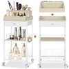 NauwaBarn Makeup Organizer Cart with Removable Cosmetic Display Case, Large