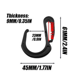 12 Pcs Plastic S Hook Clips, Elastic Rope Hooks, Car Mesh Net Hook Suitable for Suitcase Roof Bike