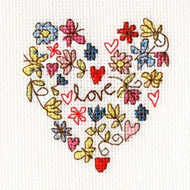 Bothy Threads Cross Stitch Kit - Greeing Card - Sweet Heart Card