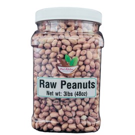 Desi Kitchen Raw Peanuts Whole with skin (Uncooked, Unsalted) 3lbs (48oz) by Rani Foods Inc