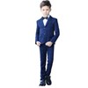 YuanLu Boys Suit for Kids Dress Clothes for Wedding Ring Bearer Outfit Lake Blue Suit Set Size 7