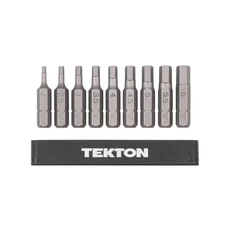 TEKTON 1/4 In. Metric Hex Bit Set with Rail (2