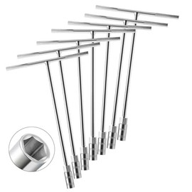 Juego de 7 llaves métricas con mango en T, 6 mm, 8 mm, 10 mm, 11 mm, 12 mm, 13 mm, 14 mm, Cr-V, llave hexagonal de acero chapado en cromo vanadio para reparación de motocicletas y coches