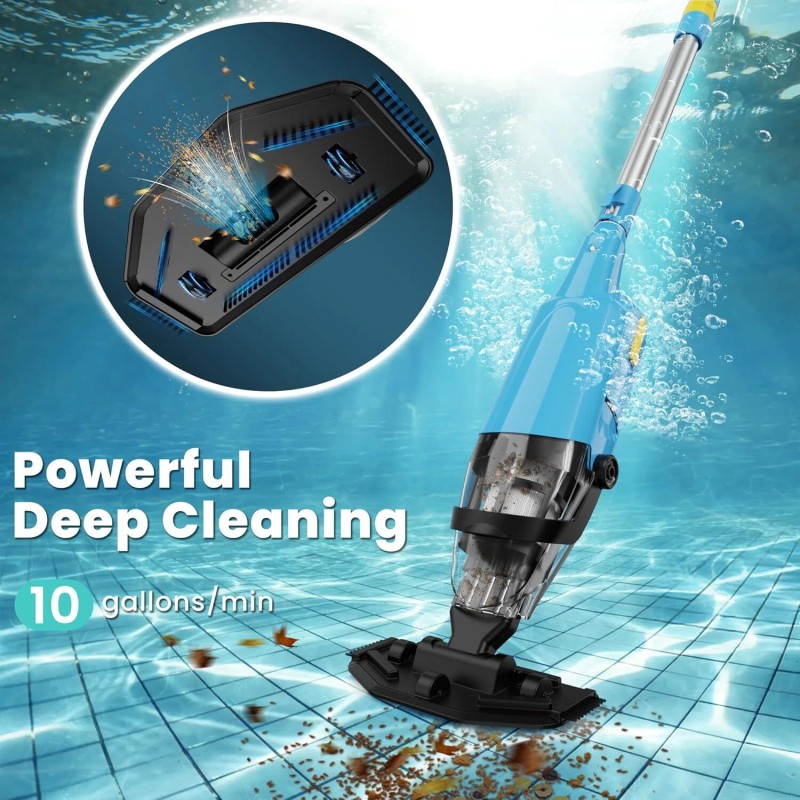 Marcytop Rechargeable Handheld Pool Vacuum, Cordless Cleaner for Above Ground