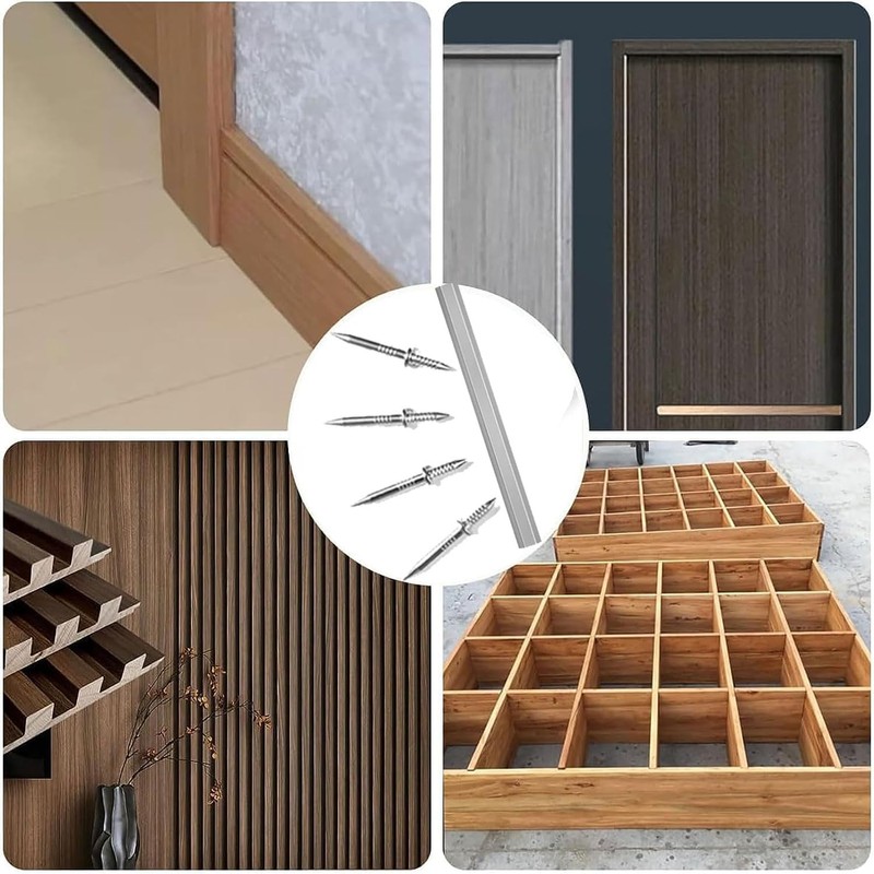 Double Head Skirting Thread Seamless Nails, Skirting Board Nails Equipped