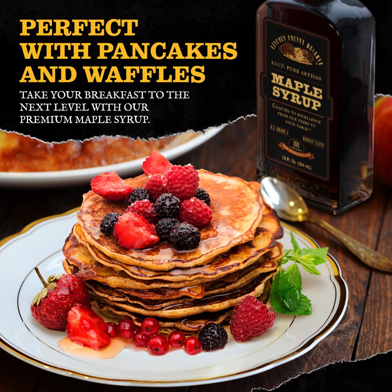 Lincoln County Reserve 100% Pure Maple Syrup with Robust Taste,