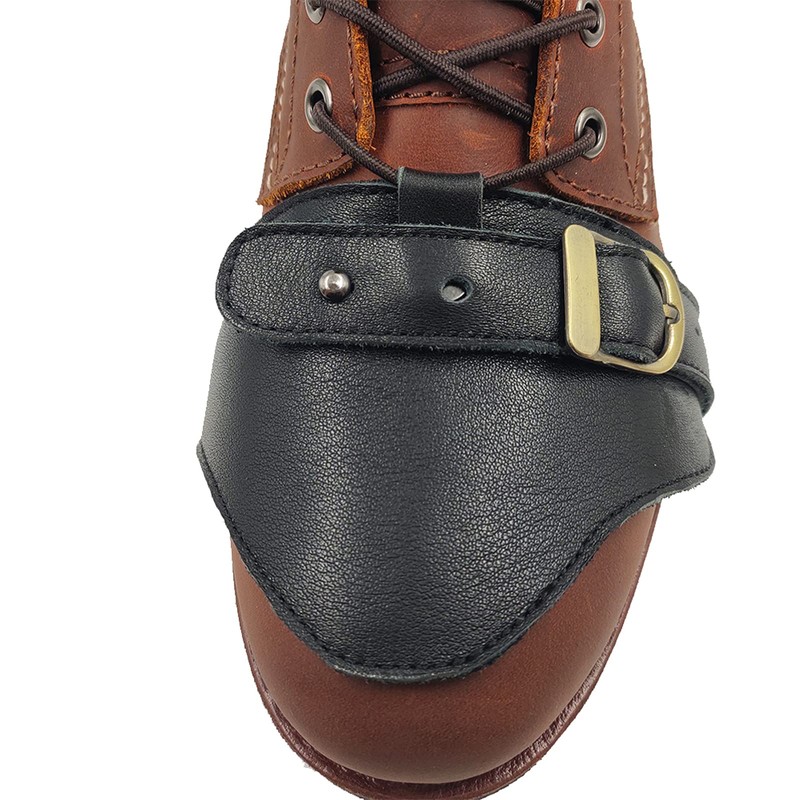 BISSOTU Motorcycle Gear Shifter,Leather Gear Shift Pad,Motorcycle Shoe Toe Pad,Boot