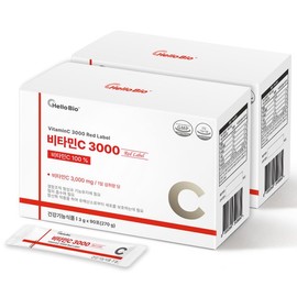 Hello Bio 비타민C 3000 레드라벨 90포 2박스 총 6개월분 Vitamin C 3000 Red Label 90 Packs 2 Boxes Total 6 Months Supply