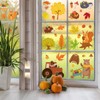 KIKISML 75 PCS Fall Thanksgiving Window Clings Stickers, 6 Sheets