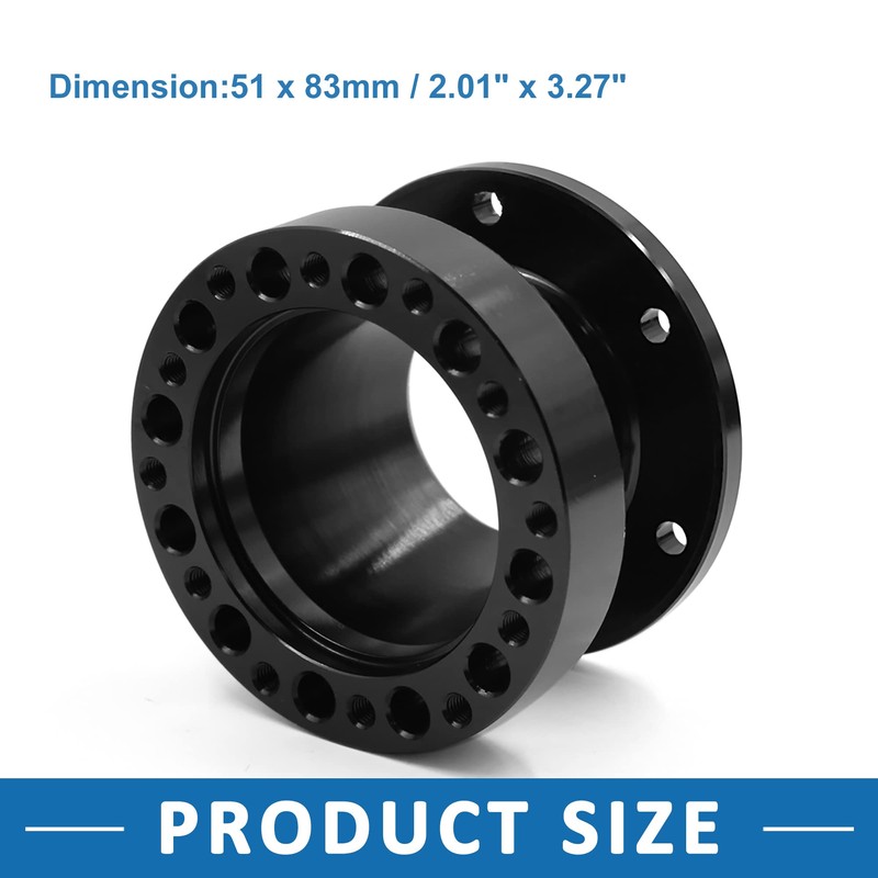 A ABSOPRO Height Steering Wheel Hub Adapter Spacer 51 mm