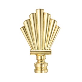 PATIKIL 44mm Lamp Shade Finial, Lamp Finials Caps Knob 1/4-27 Inch Threaded Metal Solid Harp Top Decoration for Lamp Shade Table Floor Lamps, Gold Tone