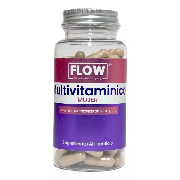 Flow Multivitaminico Mujer - 90 Capsulas - 500 mg