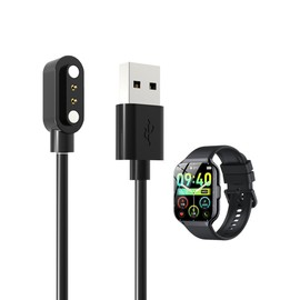 BOVUGAC [2 Pack] for CASCHO P98 Smart Watch Charger, Magnetic Replacement USB Charging Cable Compatible with CASCHO P98 Smart Watch Accessories(Black)