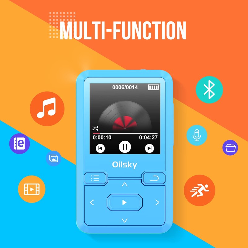 32GB MP3 Player with Upgrade Bluetooth 5.0, HiFi Lossless Music