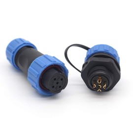 SZJELEN SP13 2pin/3pin/4pin/5pin/6pin/7pin/ 9pin Outdoor Waterproof Connectors Male and Female,Industrial Electrical Cable Connector (5pin, Panel Mount-Plug(Male)&Socket(Female))