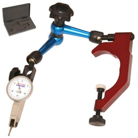 Test Indicator 0.0005" 0-15-0 and Holder Quill Clamp for Bridgeport Mill Cenral Locking 3D Arm 1-7/8" Anytime Tools