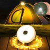 YUNJAYI YUNJAYI Retractable Camping String Lights, 33FT Rechargeable 3 in