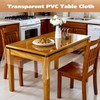 Incisite Clear PVC Table Cloth, Waterproof Wipe Clean Plastic Table
