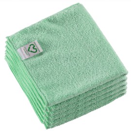 Vileda Professional 5 x Green 100% Recycled Microfibre Cleaning Cloth