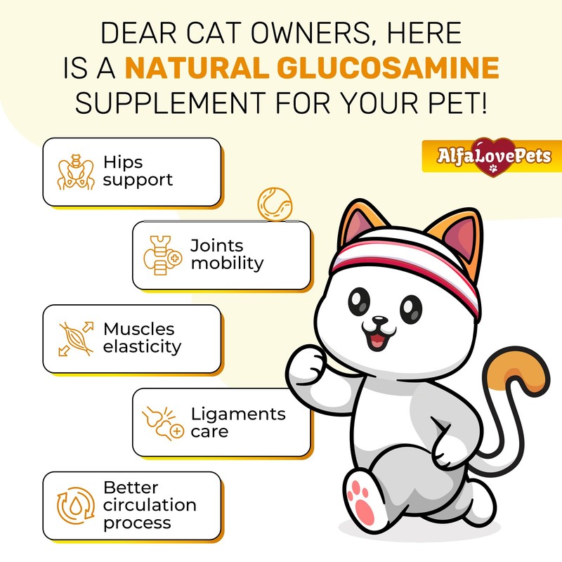 Cat Joint Supplement for All Breeds – Glucosamine for Cats