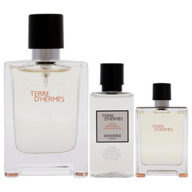 Hermes Terre Dhermes for Men - 3 Pc Gift Set 3.3oz EDT Spray, 0.42oz EDT Spray, 1.35oz After Shave Lotion
