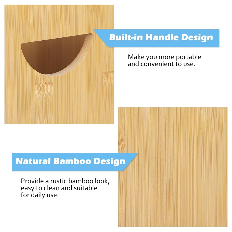 MOOACE Small Wastebaskets, 5 Gallon Trash Can with Handles, Rectangular