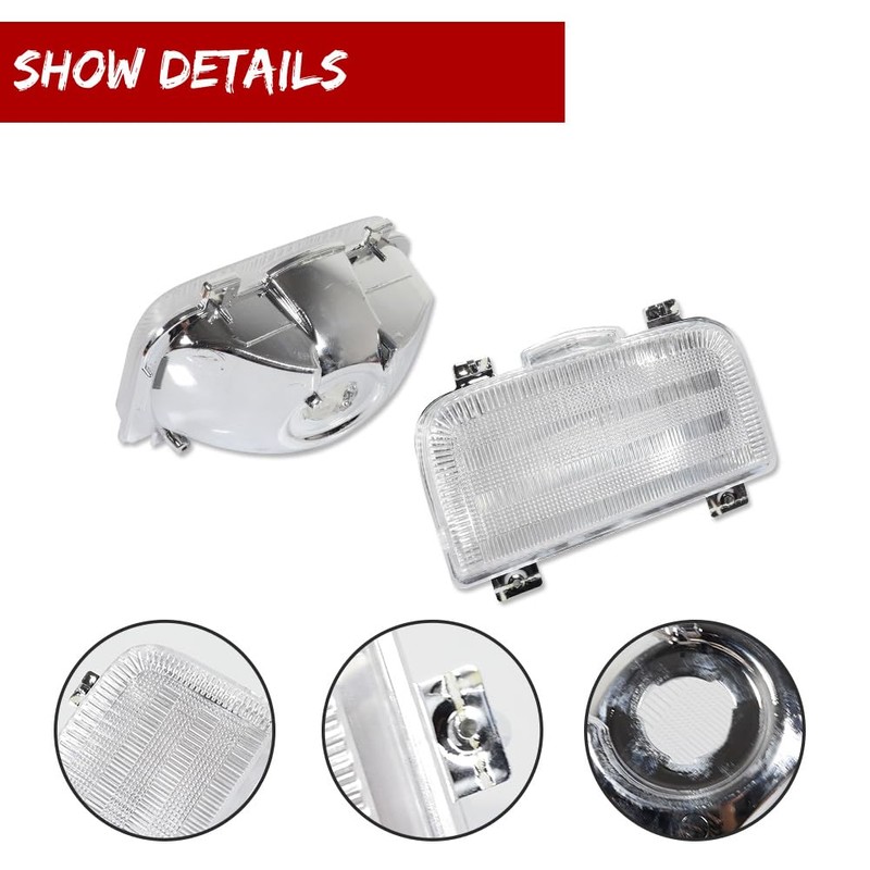 GTINTHEBOX 2PCS Clear Lens Tailgate Reverse Backup Lights Lamps Housing