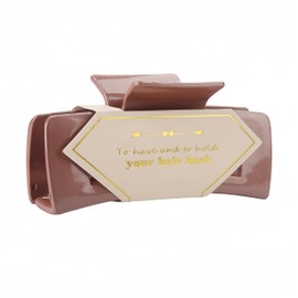 Bridesmaid Proposal Gifts 4.1inch Square Hair Claw bachelorette party accessories Clips for Wedding Party Favors (White&Rose Gold)