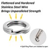 Dr.Fish 20 Pack Stainless Steel Split Ring Super Strong Hyper
