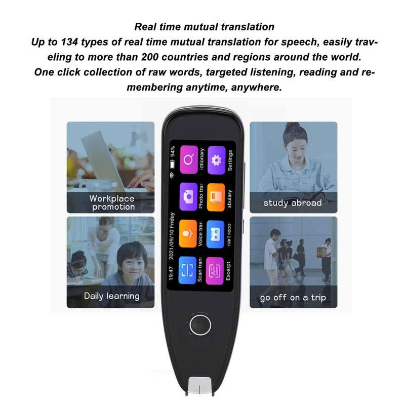 Smart Translation Pen with 134 Languages, HD Screen, Real Time