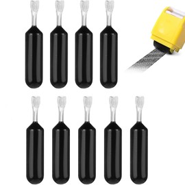 Identity Theft Protection Roller Stamp Ink Set, 9 Pcs Black Replacement Rolling Ink Refills for Confidential Privacy Security Ink Stamps Roller to Cover Personal Information Mail Address Blocker