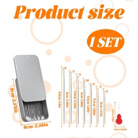 Sewing Needles,40 PCS Stainless Steel Sewing Needles Large Eye,Embroidery Needles for Sewing,Darning Needles for Wool,Hand Sewing Yarn Needles,7 Sizes Needles with Box for Hand Crafting Supplies