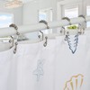 Shower Curtain Rings, OEH Shower Curtain Hooks, Rust-Resistant Metal Shower