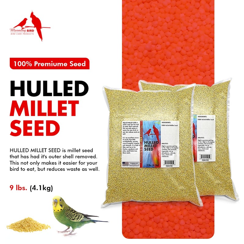 Morning Bird Hulled Millet – Nutritious Seed, Easily Digestible with