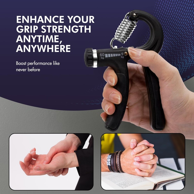 Kayman Grip Strengtheners, Adjustable Hand Grips Resistance, Wrist & Forearm